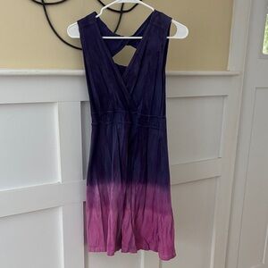 Prana Women’s Sleeveless sundress - Purple to Pink Ombre